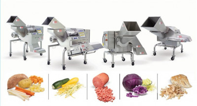 High-capacity industrial food slicers
